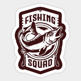 fishing squad Sticker